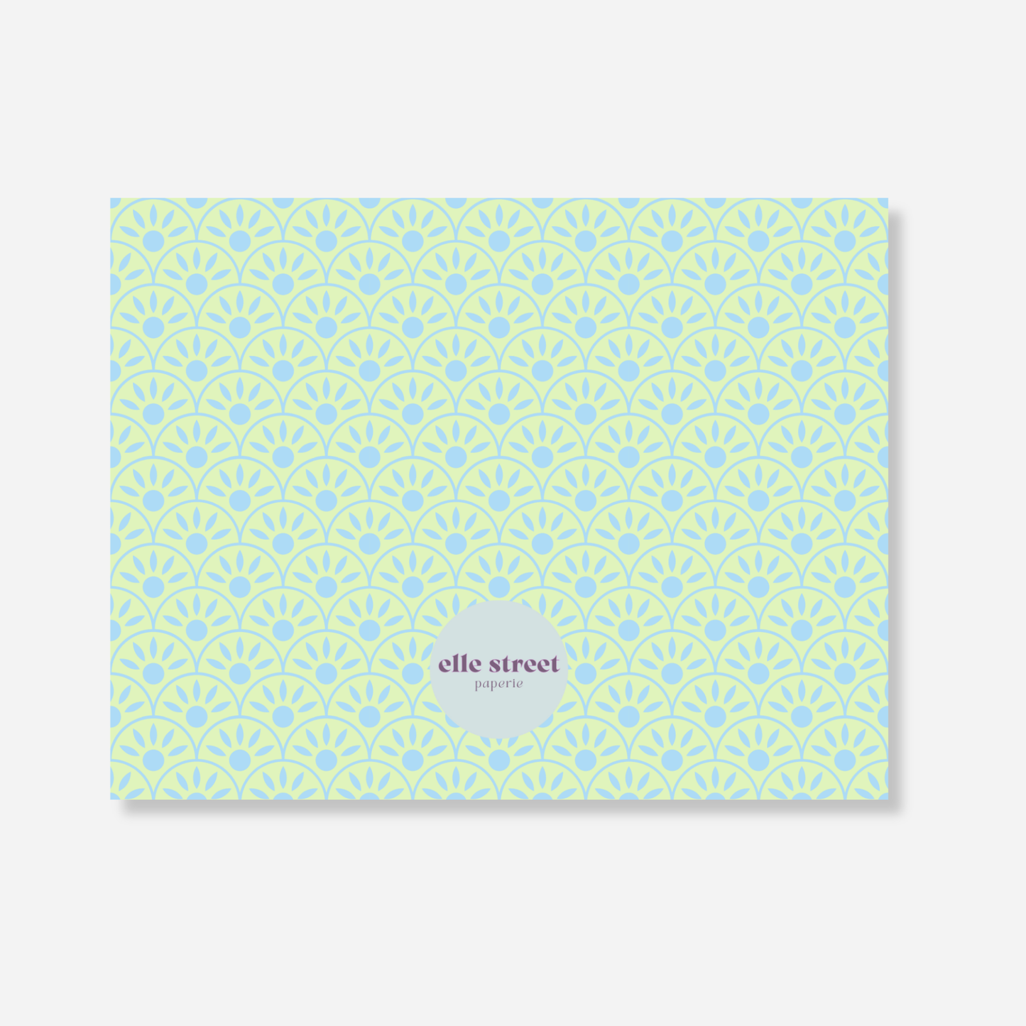 Green Blue Festive Blank Note Card