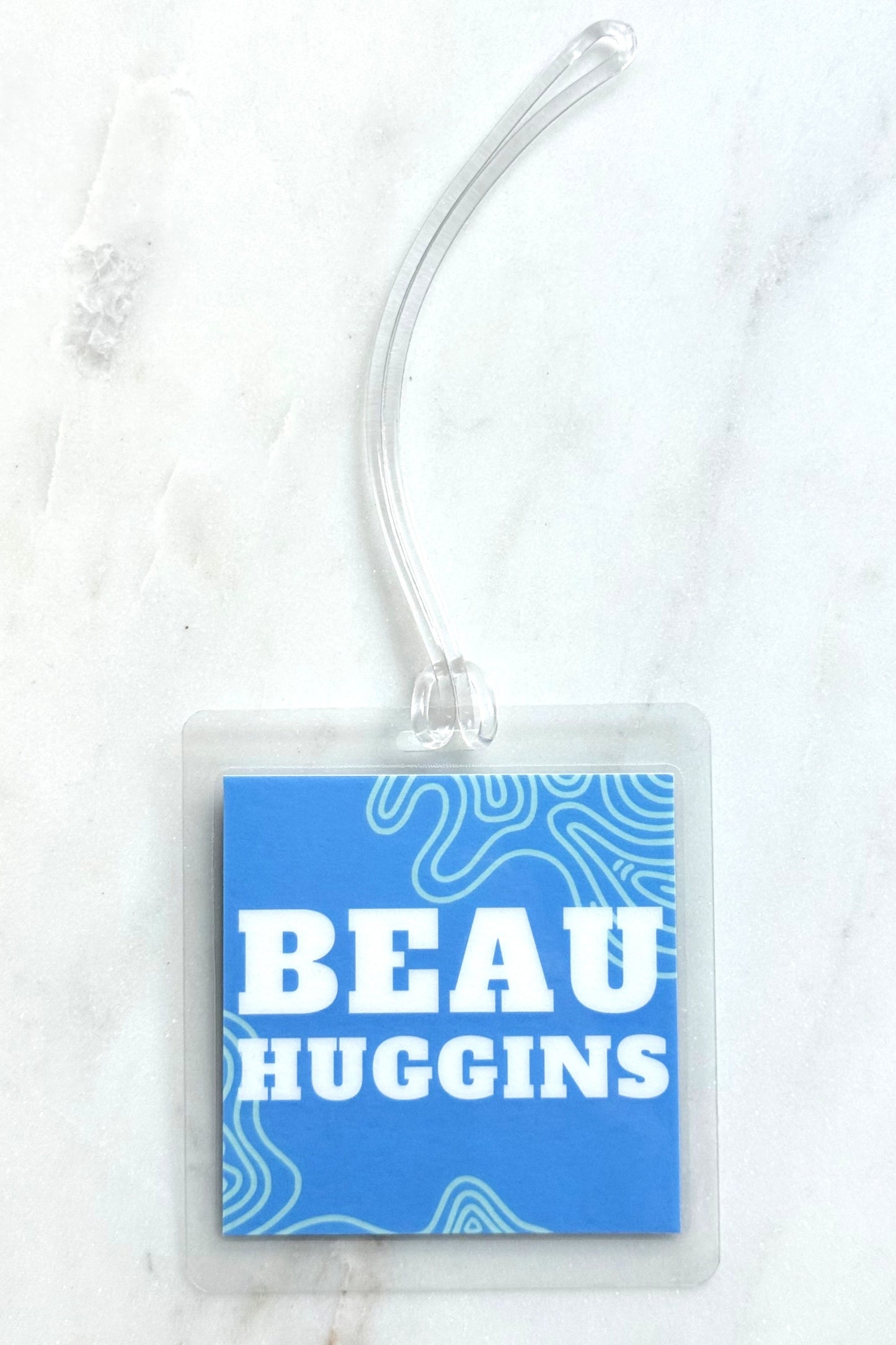 Blue Gingham Bag Tag