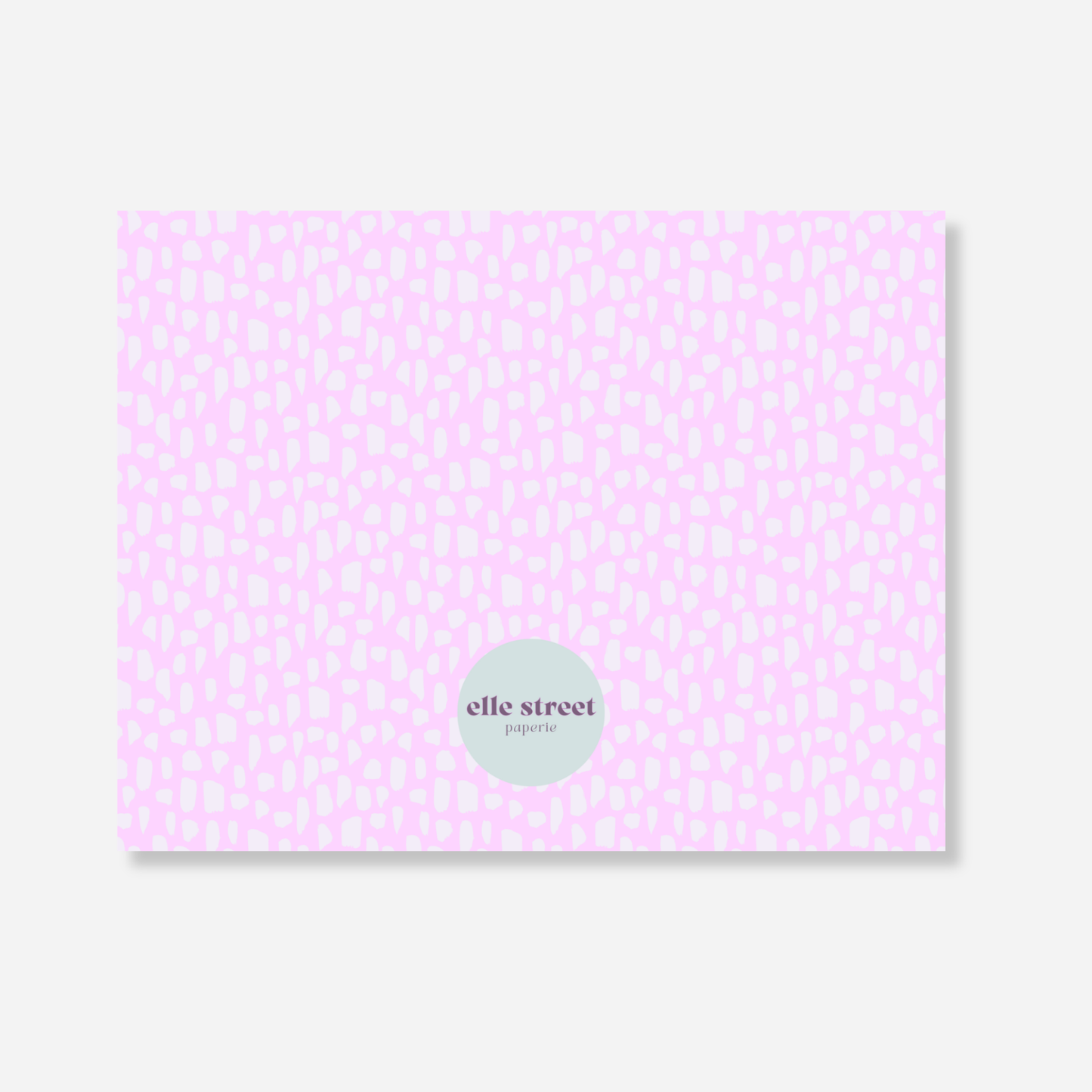 Pink Brush Stroke Blank Note Card