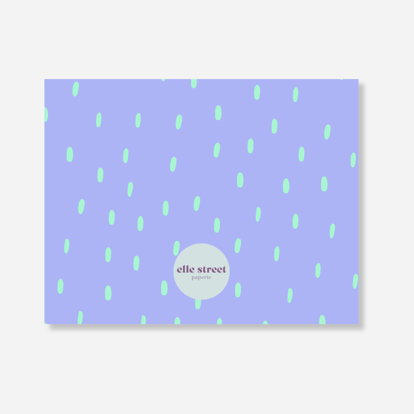 Purple Bold Initial Personalized Note Card