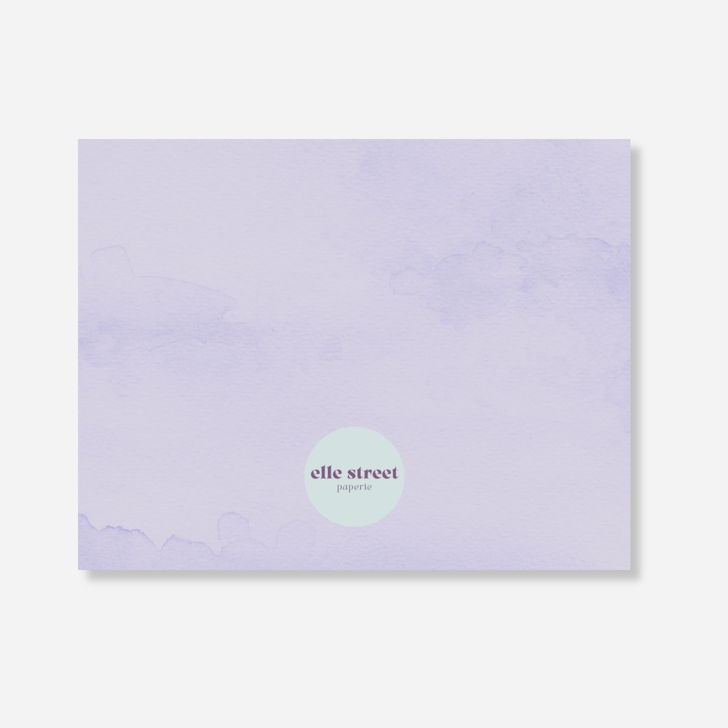 Purple Watercolor Personalized Note Card