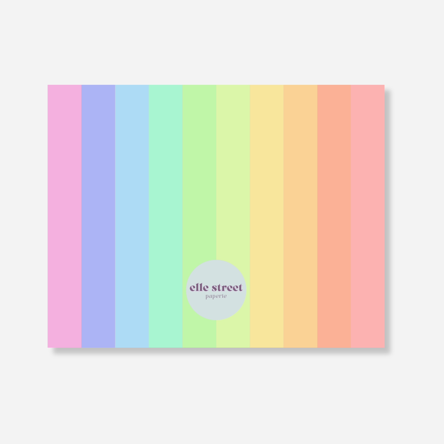 Rainbow Stripe Blank Note Card