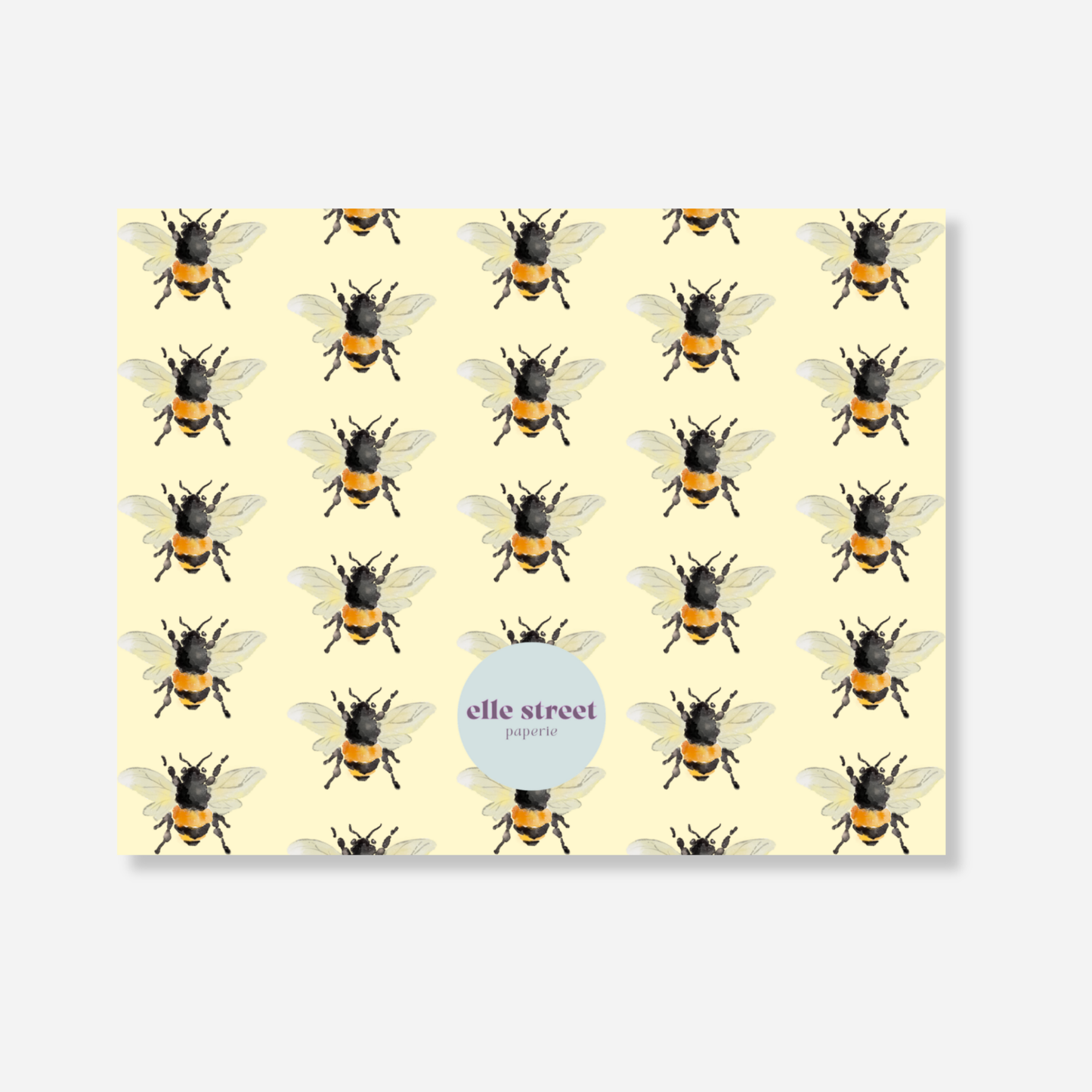 Simple Bee Personalized Note Card