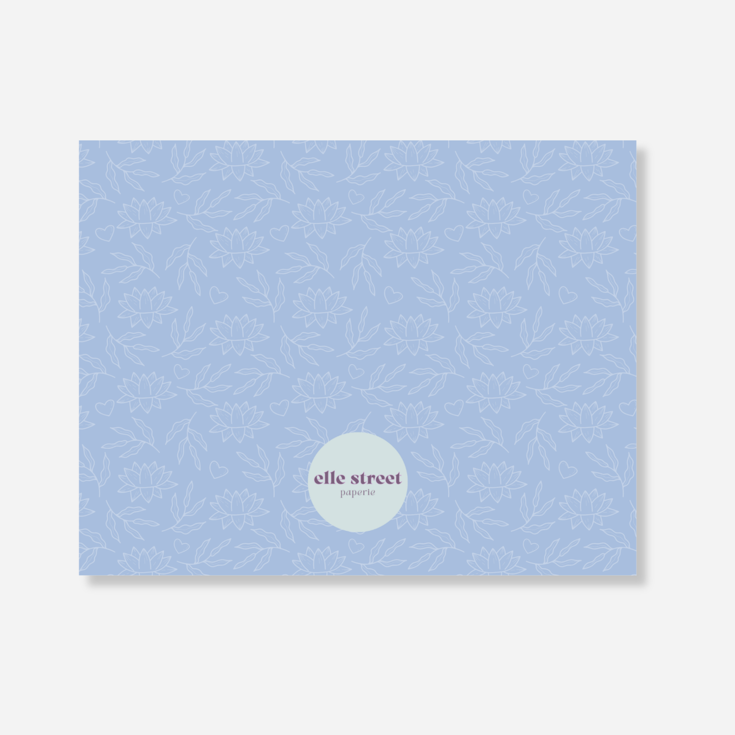 Simple Blue Border Personalized Note Card
