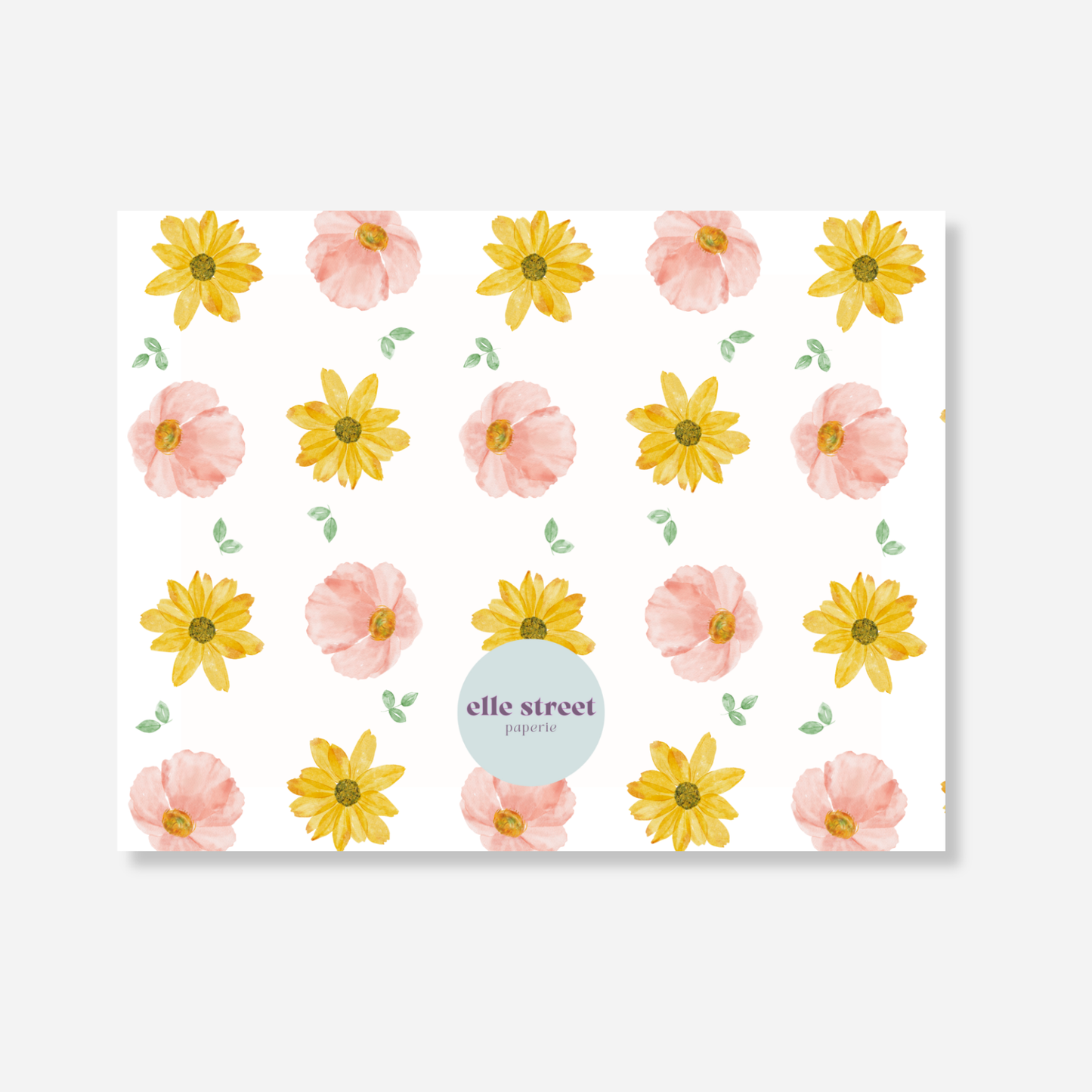 Soft Floral Blank Note Card