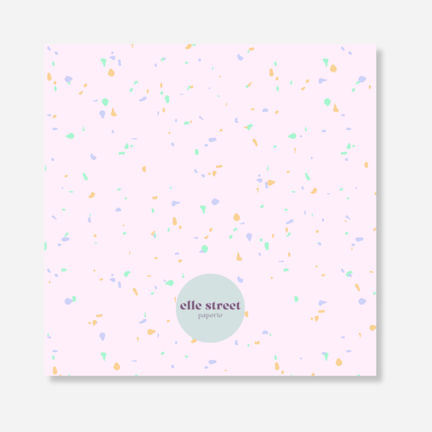 Pink Terrazzo Initial Bag Tag