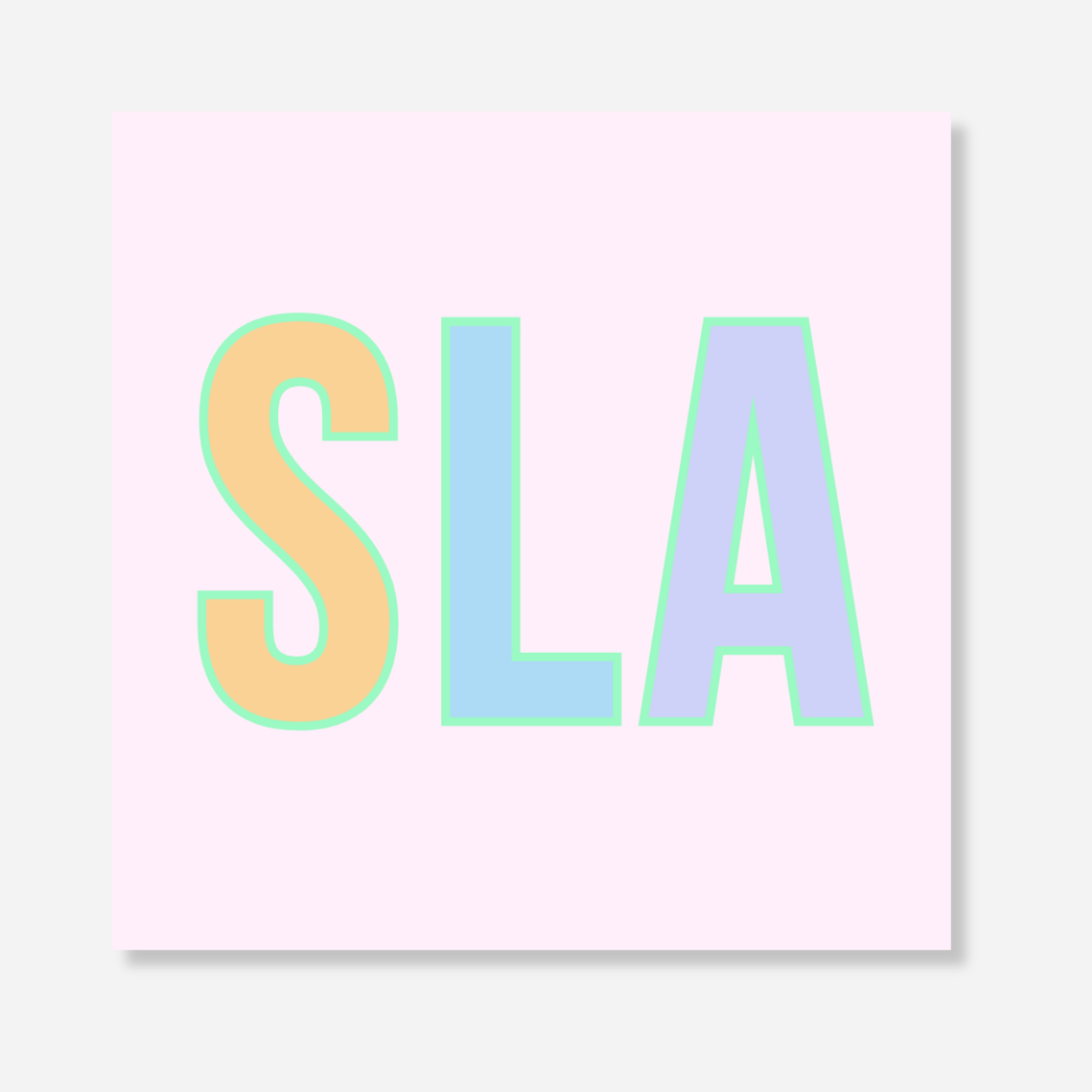 Pink Terrazzo Initial Bag Tag