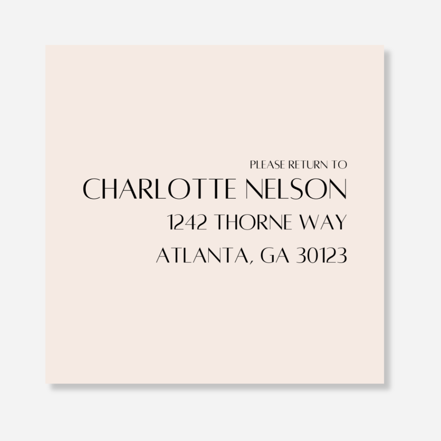 Black Pattern Address Bag Tag