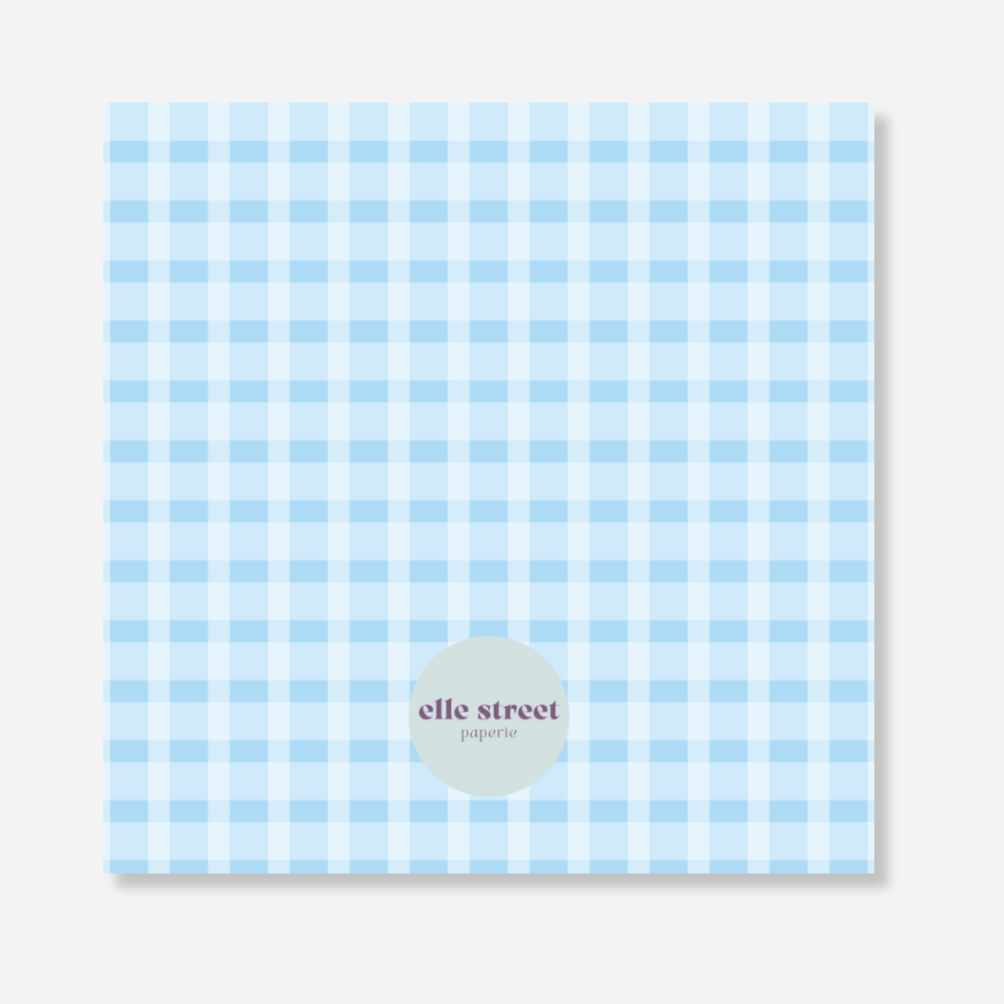 Blue Gingham Bag Tag