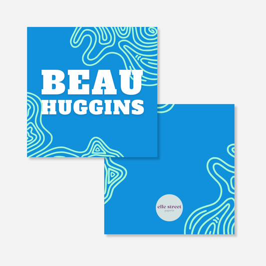 Blue Squiggle Bag Tag