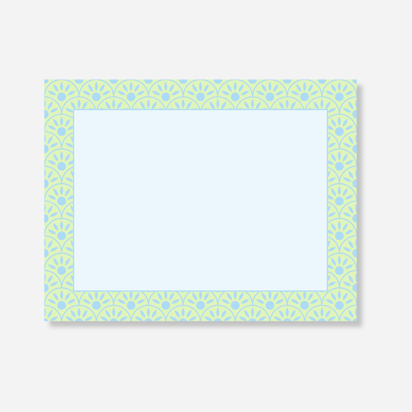 Green Blue Festive Blank Note Card