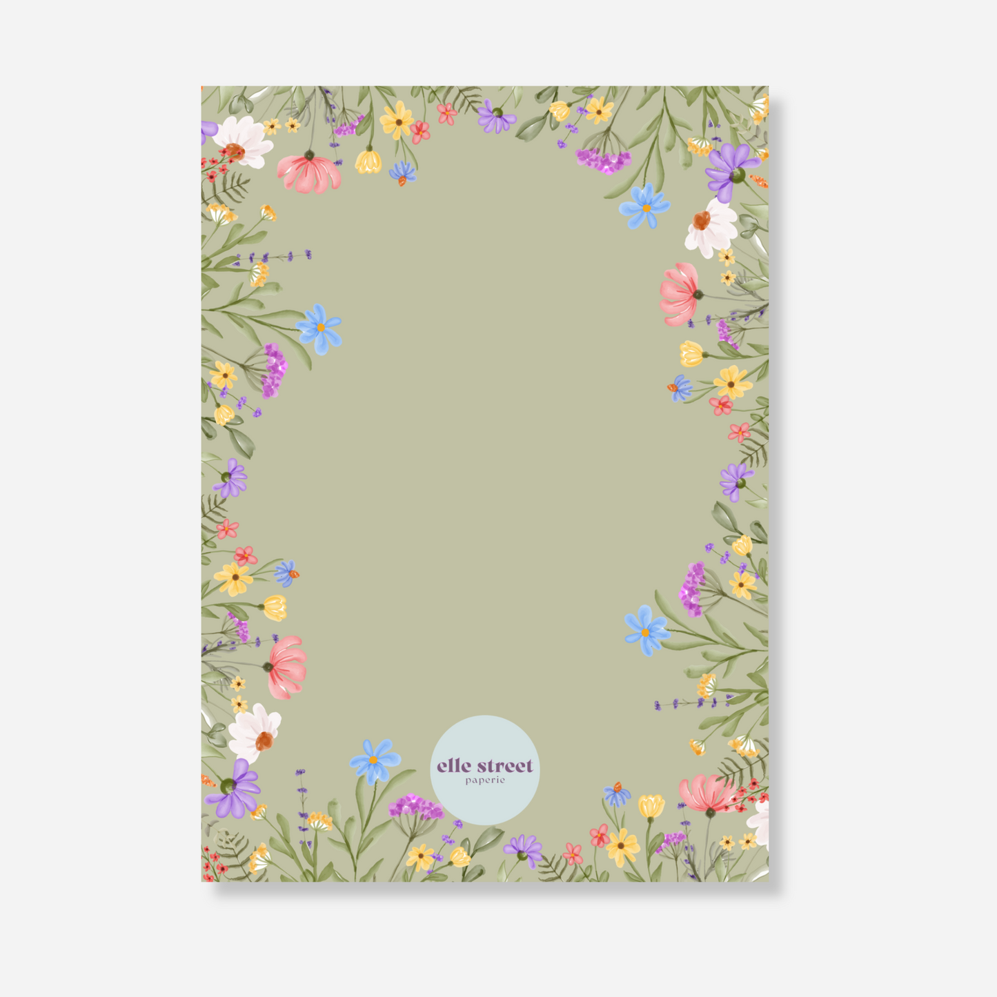 Green Floral Birthday Invitation
