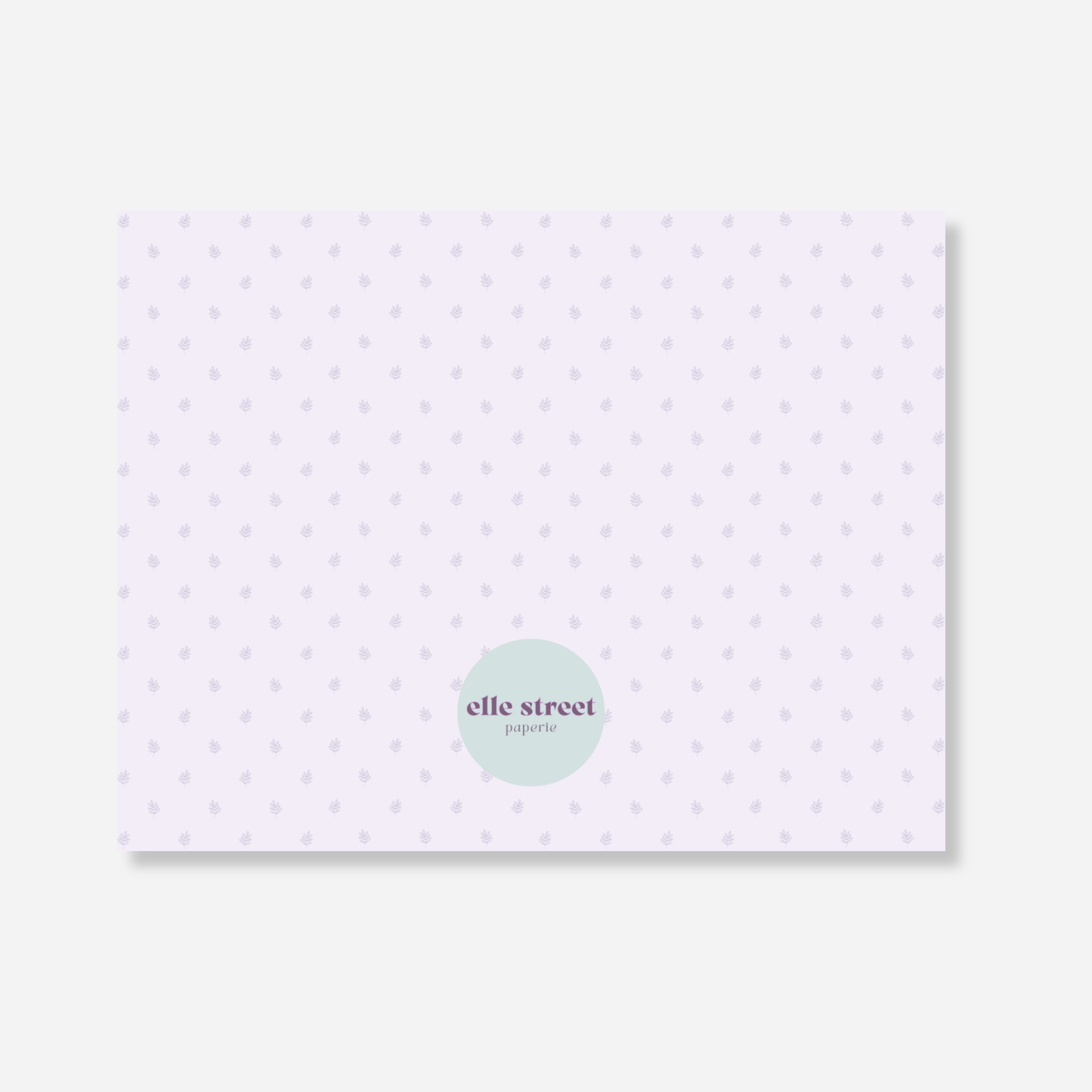 Light Purple Squiggle Personalized Note Card
