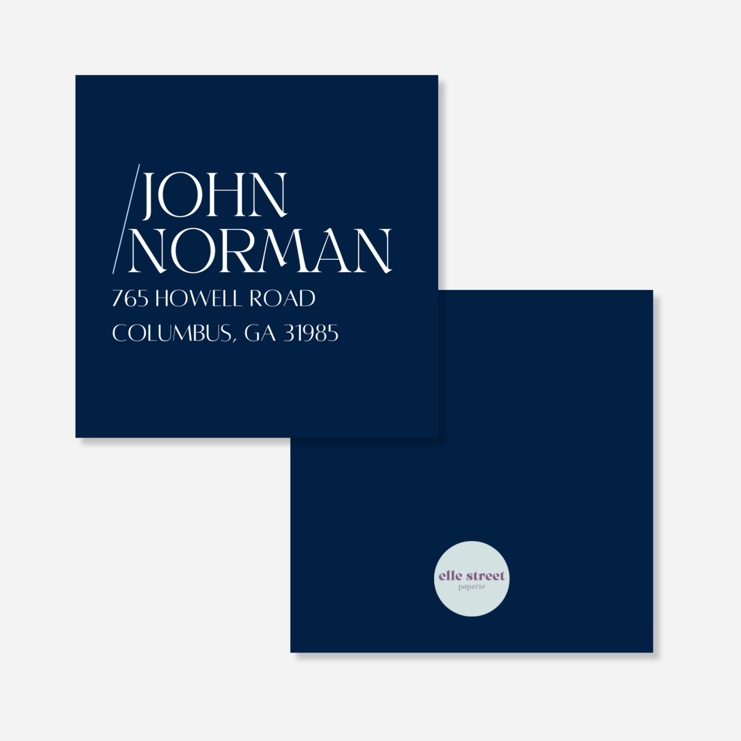 Navy Address Bag Tag