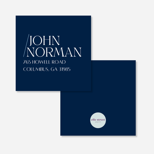 Navy Address Bag Tag