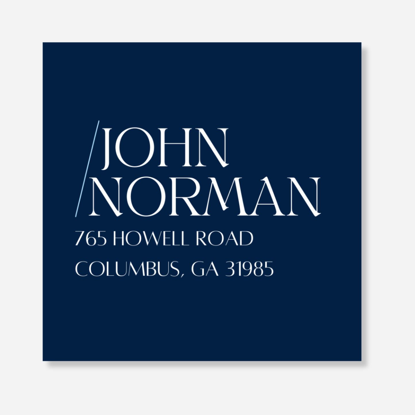 Navy Address Bag Tag