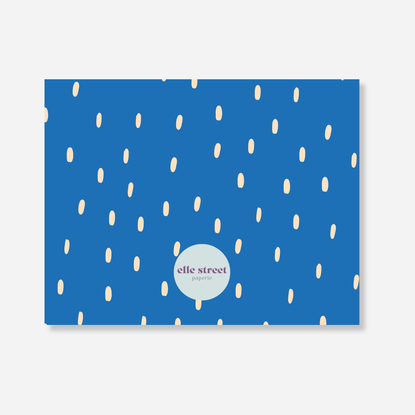 Navy Bold Initial Personalized Note Card
