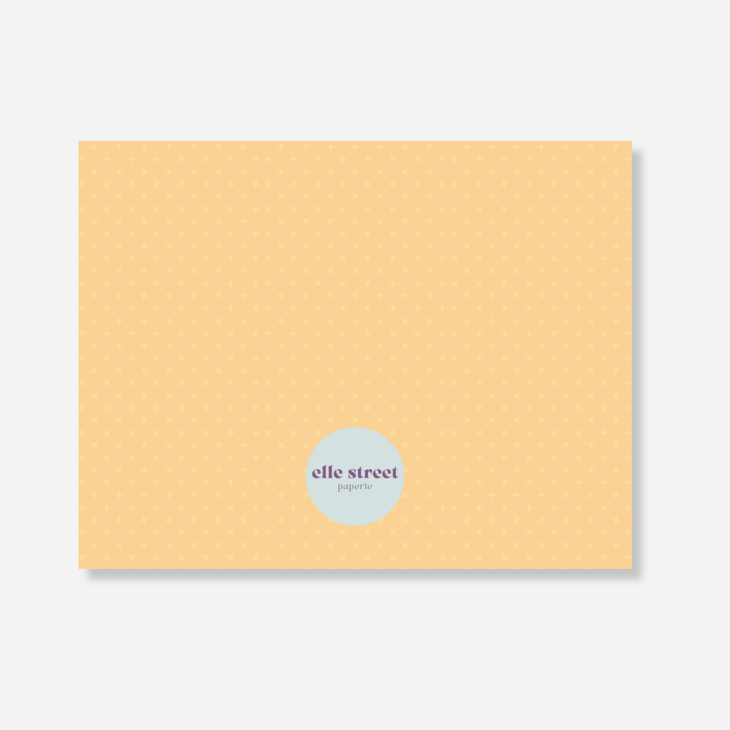 Orange Plus Name Note Card