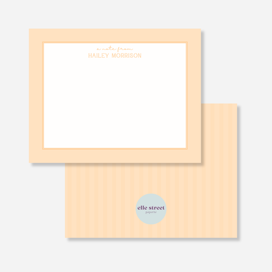 Creamsicle Personalized Note Card