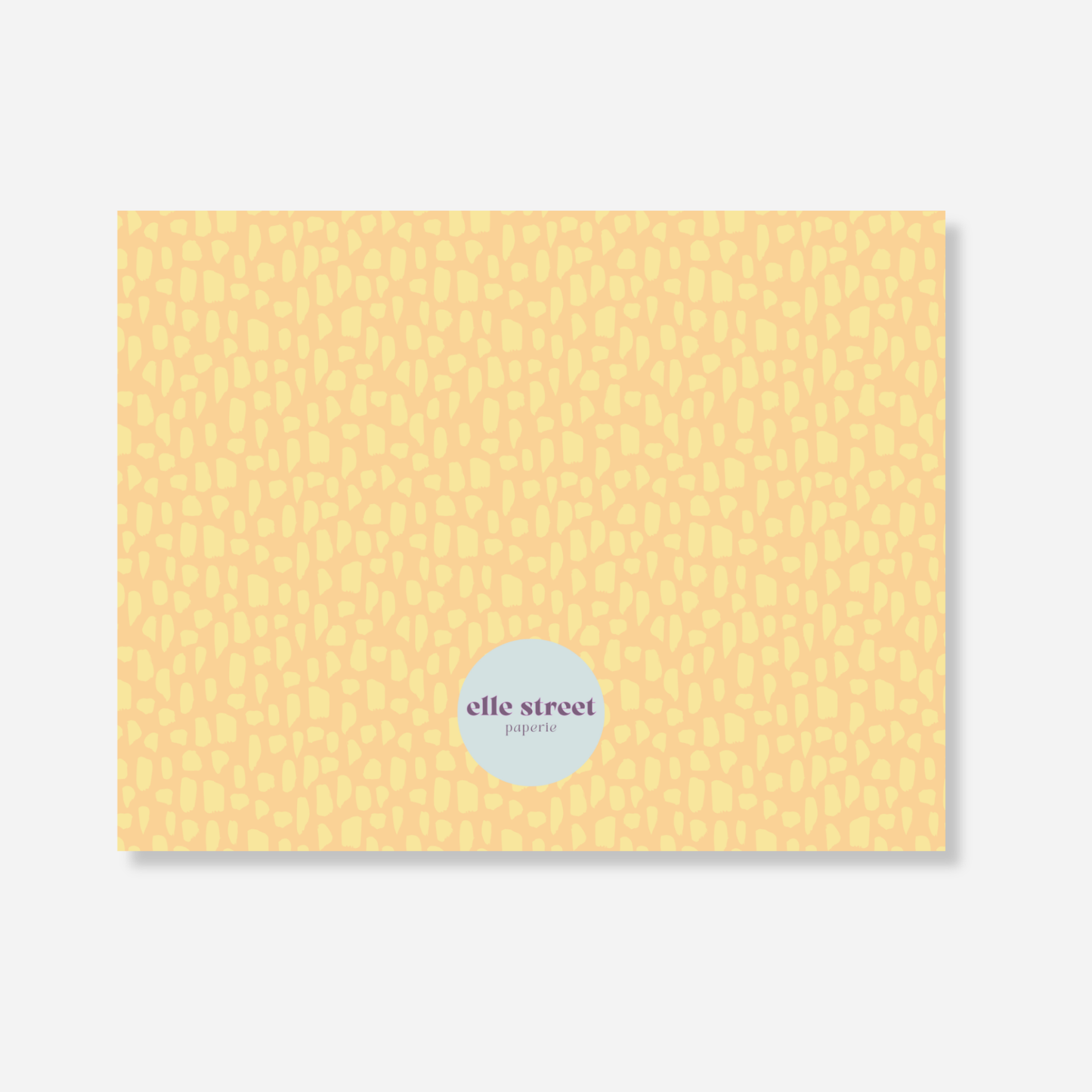 Orange Brush Stroke Blank Note Card