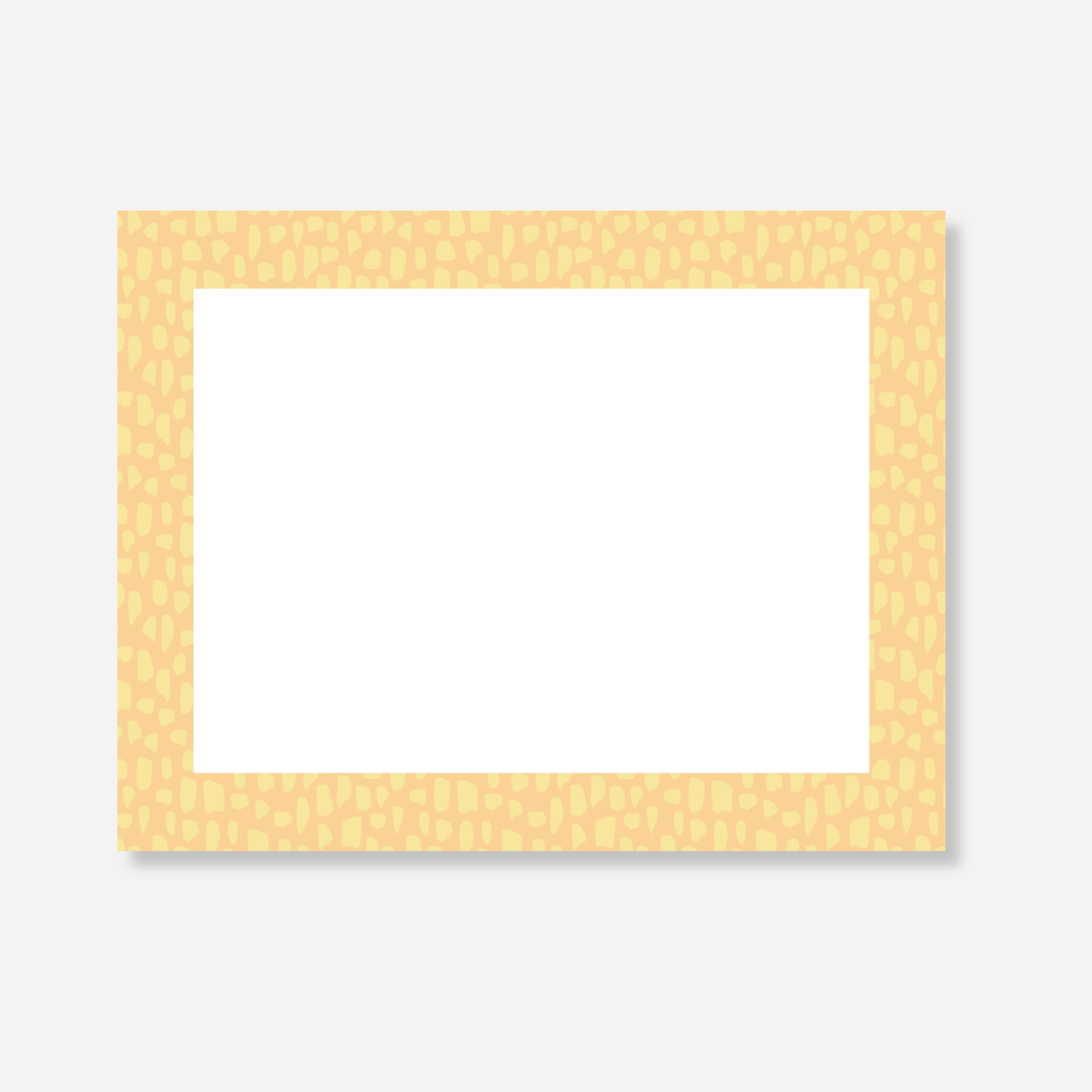 Orange Brush Stroke Blank Note Card