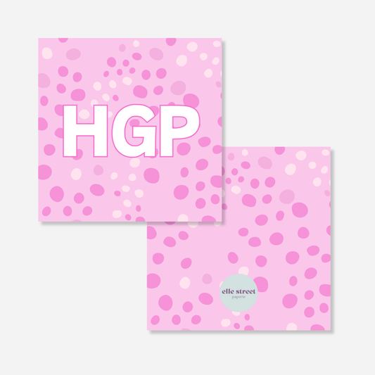 Pink Dot Initial Bag Tag