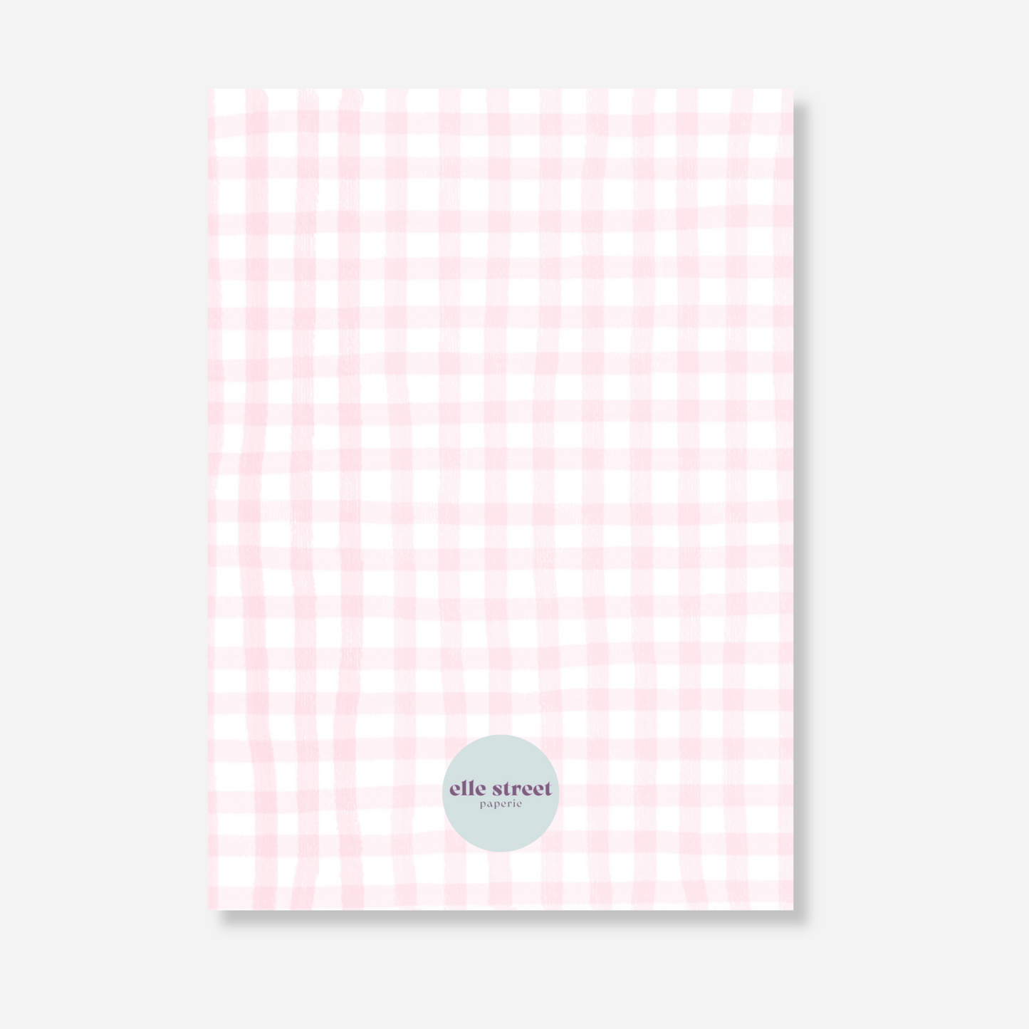 Pink Gingham Birthday Invitation