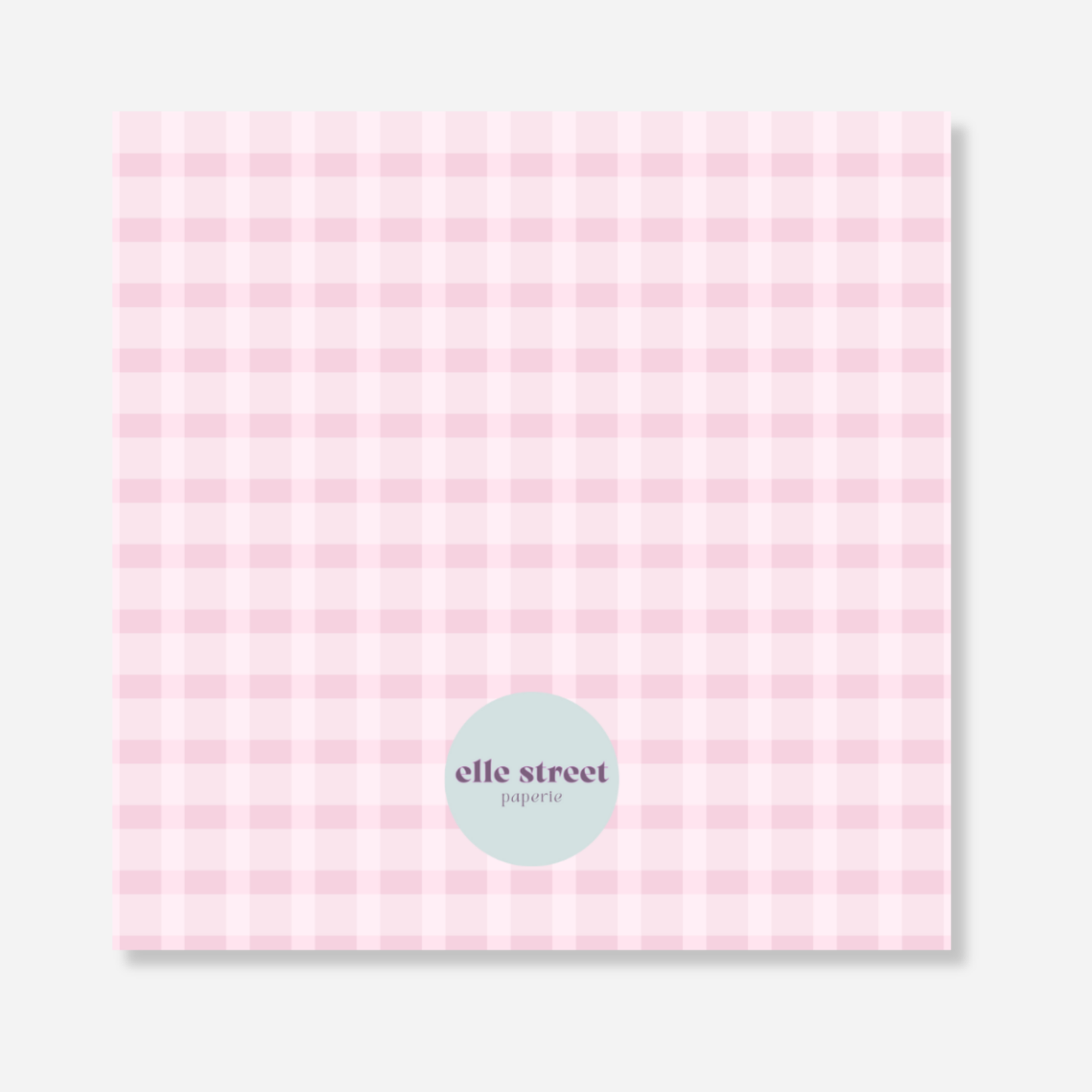 Pink Gingham Initial Bag Tag