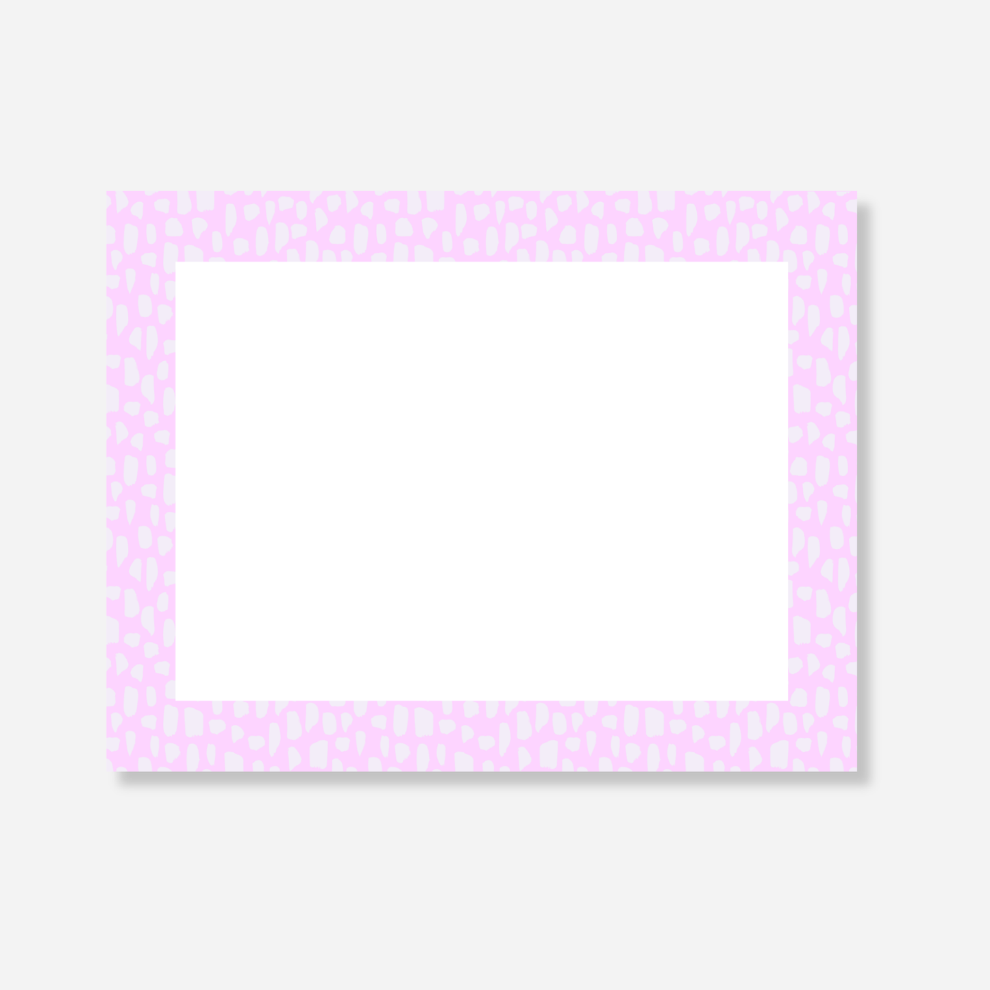 Pink Brush Stroke Blank Note Card