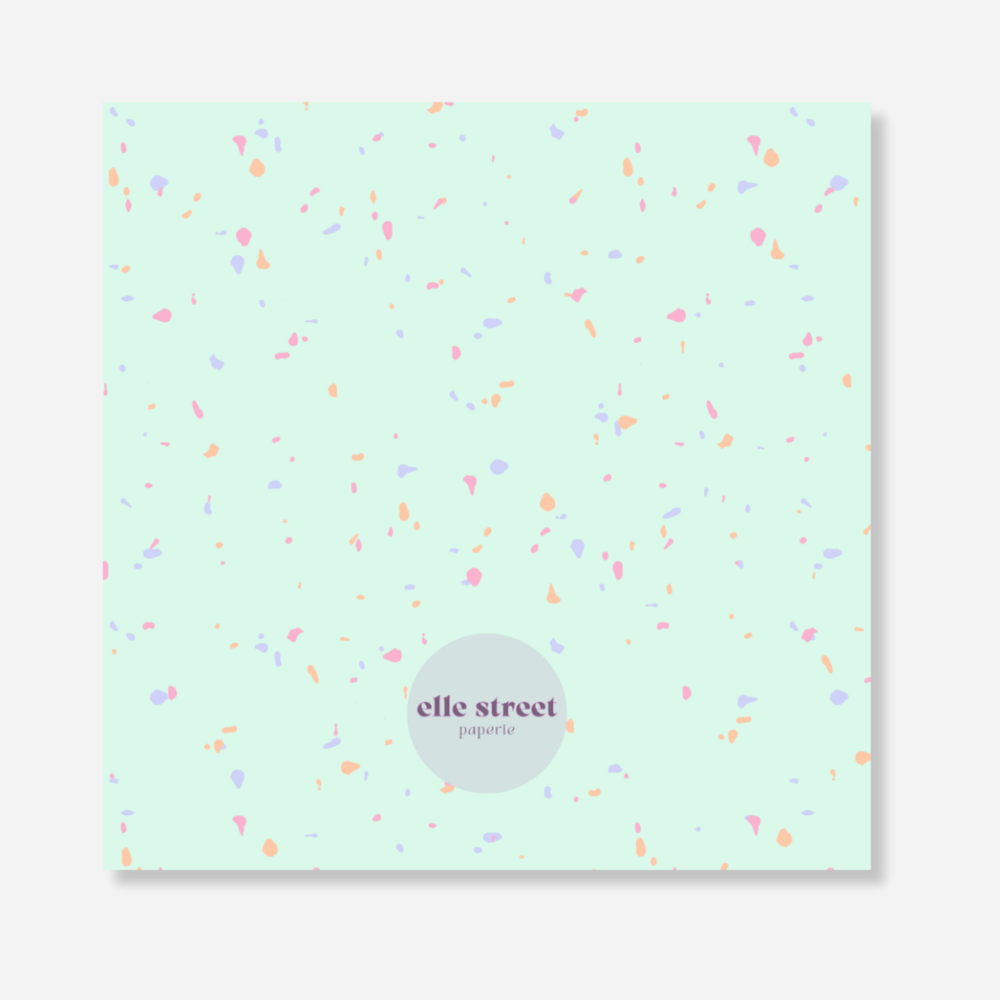 Pistachio Terrazzo Initial Bag Tag
