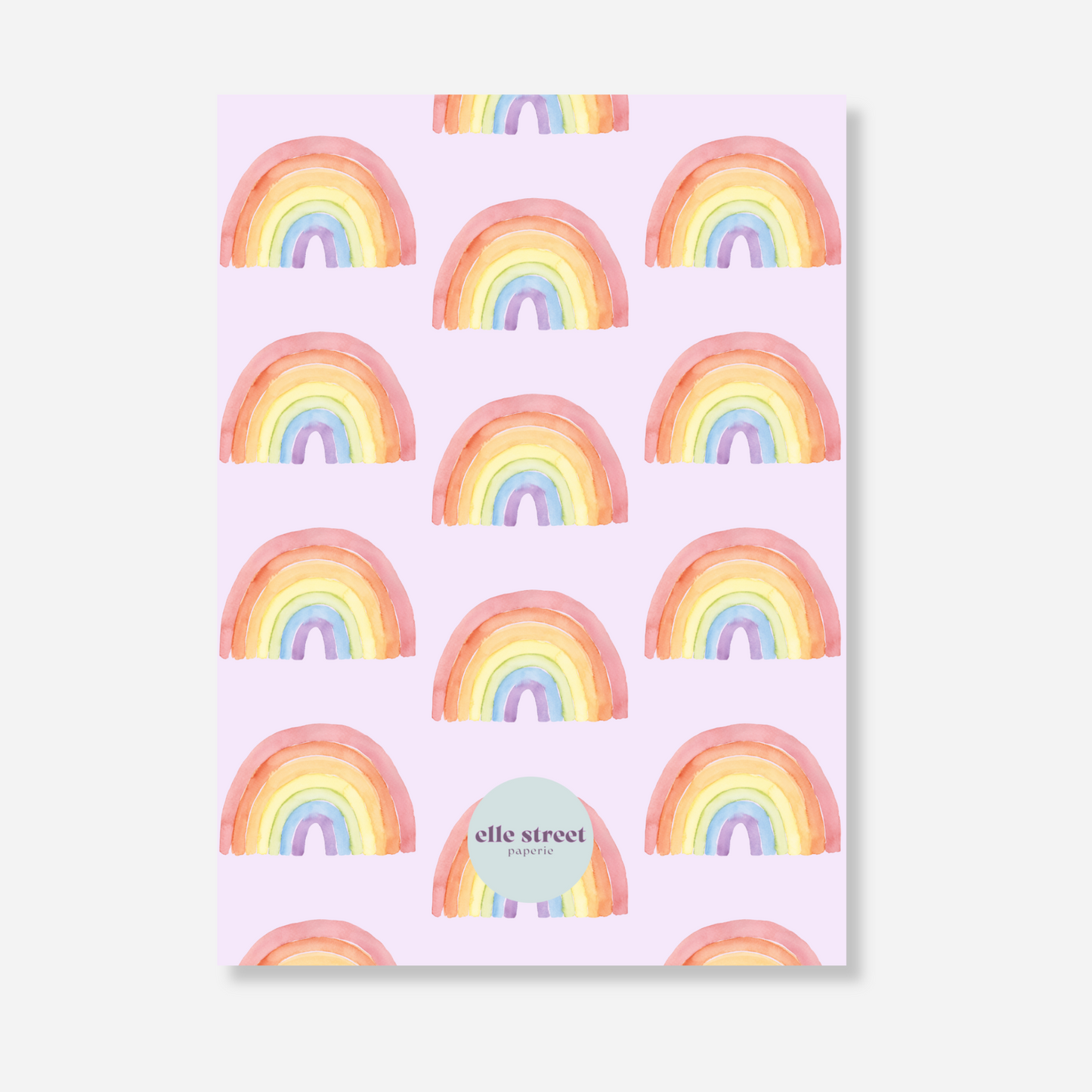 Purple Rainbow Birthday Invitation