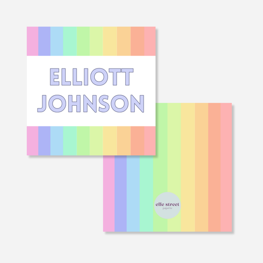 Rainbow 2 Name Bag Tag