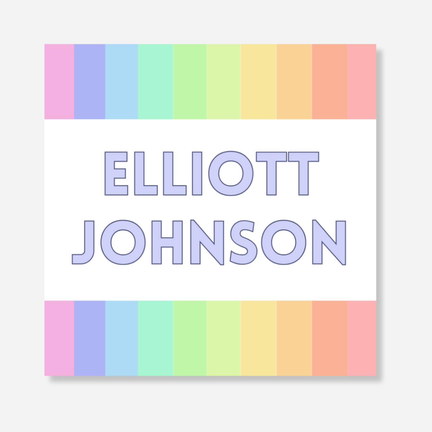 Rainbow 2 Name Bag Tag
