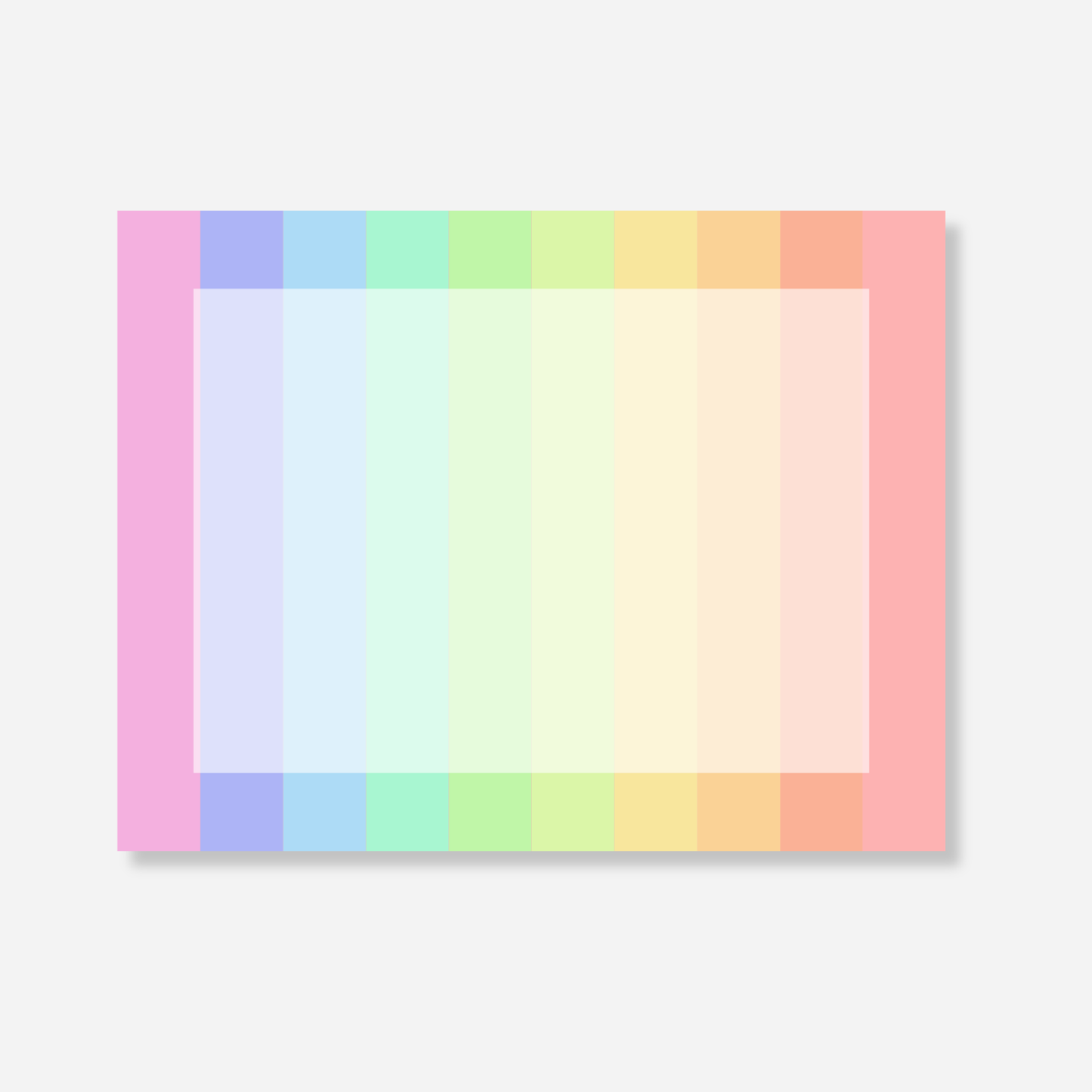 Rainbow Stripe Blank Note Card