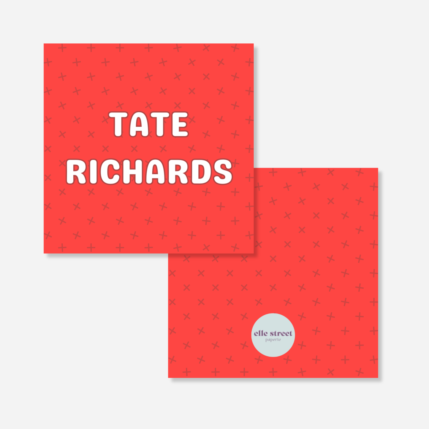 Red Plus Bag Tag
