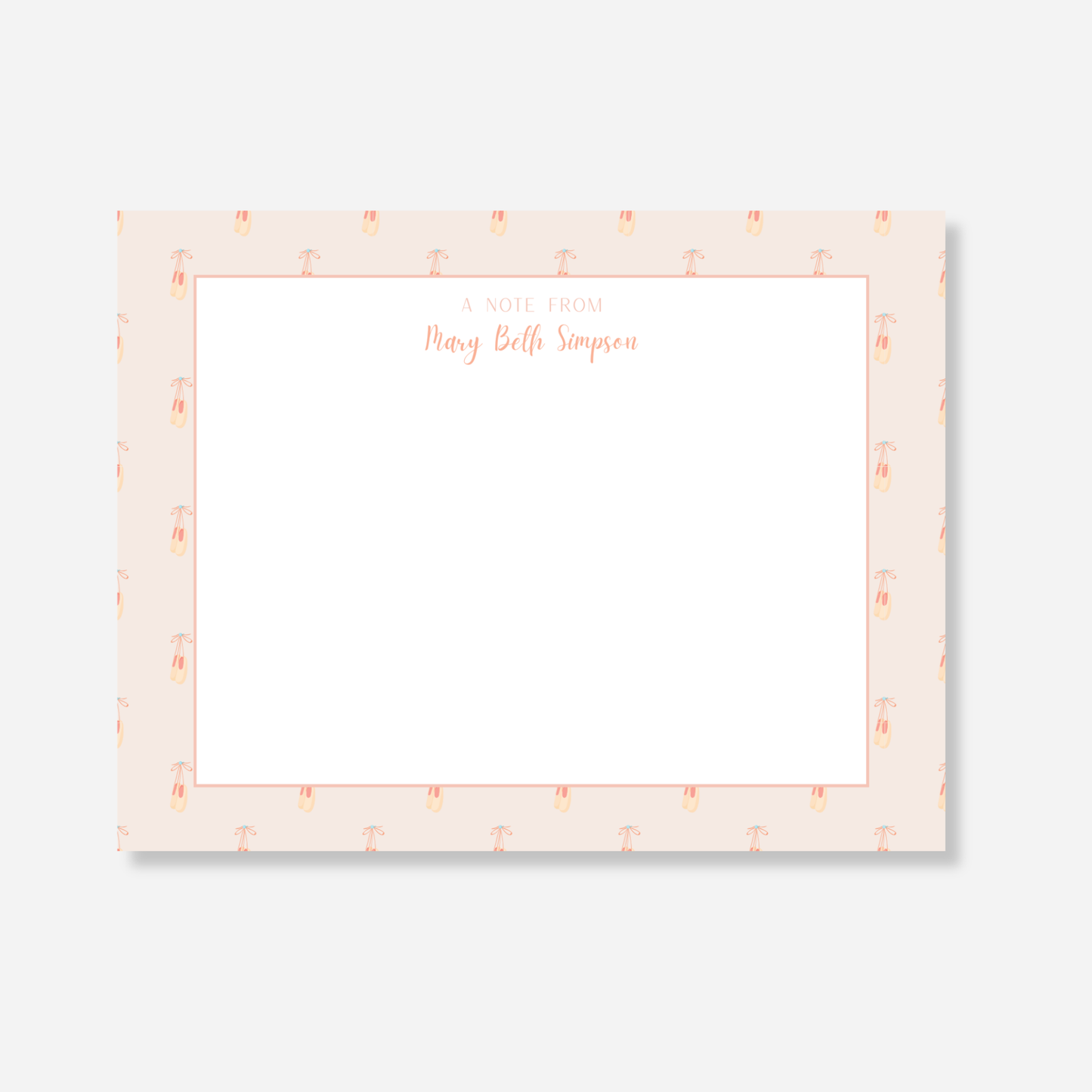 Sherbet Ballet Name Note Card