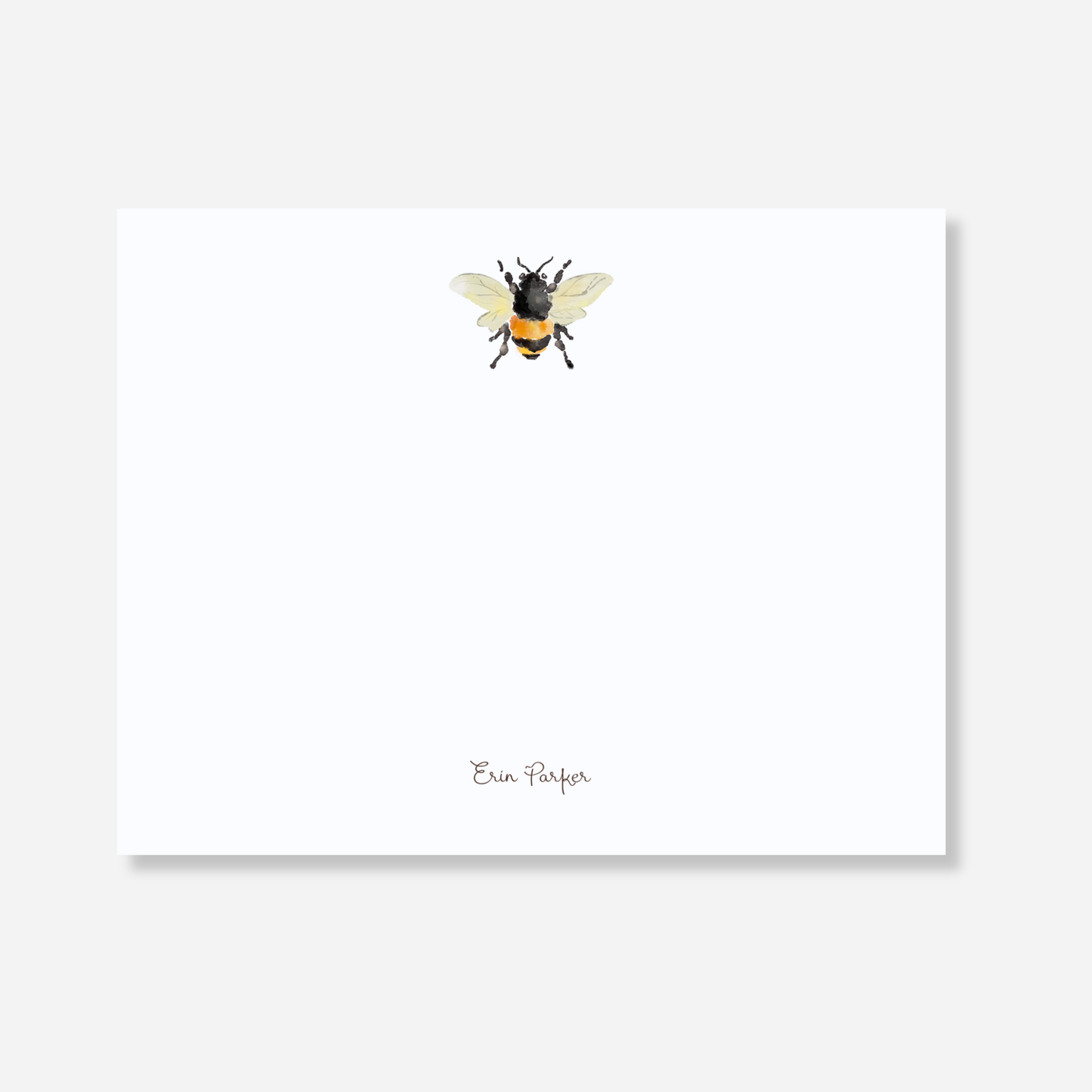 Simple Bee Personalized Note Card