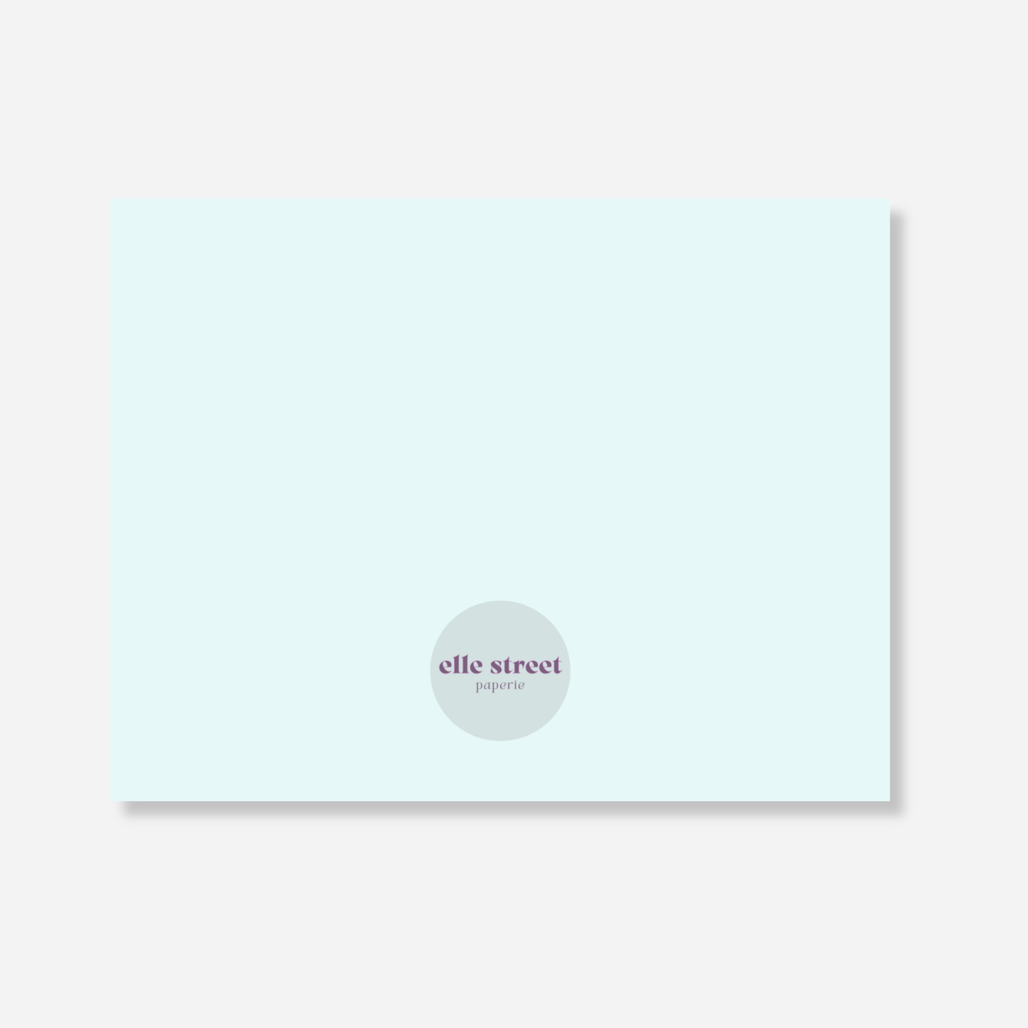 Teal Squiggle Blank Note Card